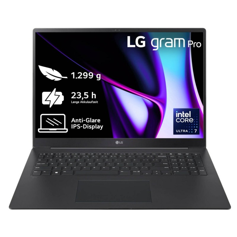 LG Gram Pro 17Z90SP-G Intel Core Ultra 7 155H Computer portatile 43,2 cm (17") WQXGA 16 GB LPDDR5x-SDRAM 1 - TASTIERA QWERTZ